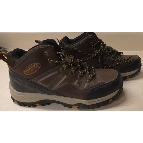 Skechers Skech-Tex Waterproof Brown Leather Lace Up Ankle Work Boots Mens Size 6 - Picture 8 of 16